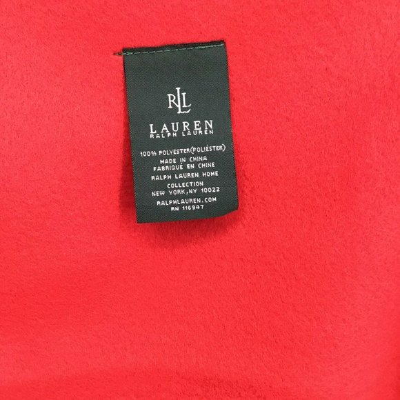 Ralph Lauren Home Red Fleece Throw Blanket 50X68 Embroidered Polo Teddy Bear 90s - Picture 10 of 12